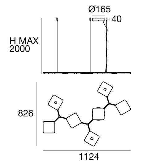 Stilnovo Quad Multi-Light Pendant